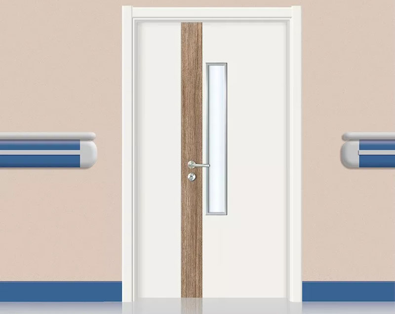木質醫用門-米白+木紋3號