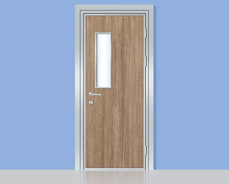 木質醫用門（鋁合金框+木紋扇）-木紋3號