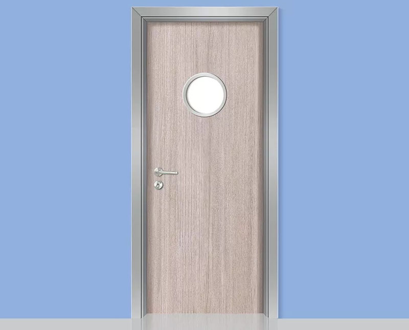 木質醫用門（不銹鋼框+木紋扇）-木紋4號