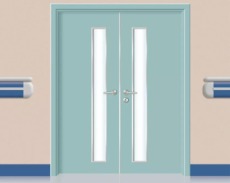 雙包邊鋼質醫用門-淺豆綠