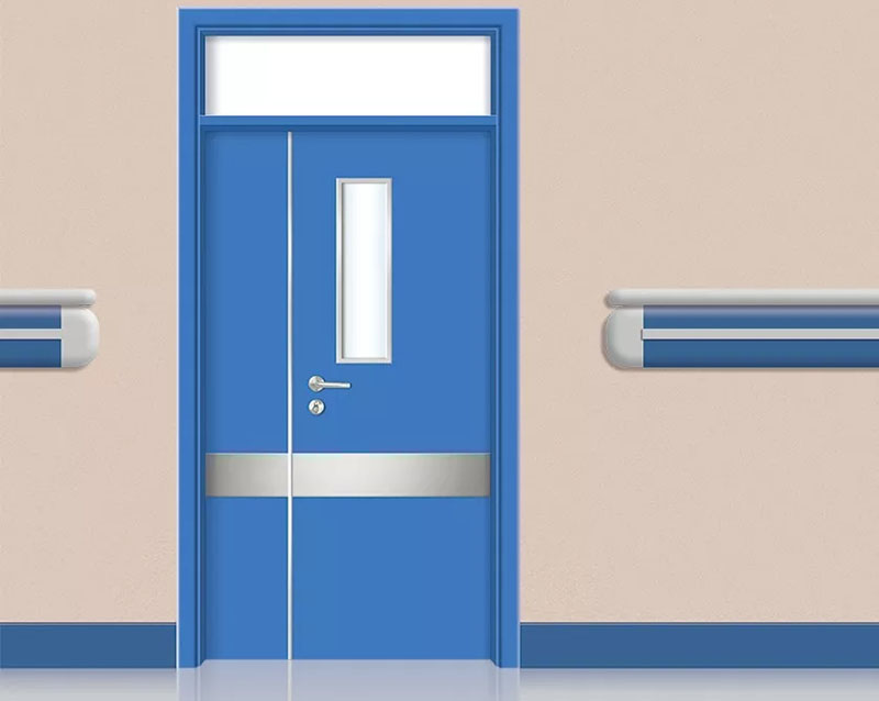 雙包邊鋼質醫用門-天藍色