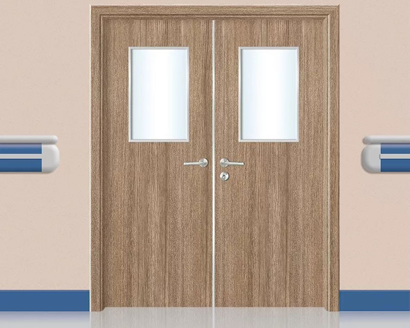 雙包邊鋼質醫用門-木紋3號