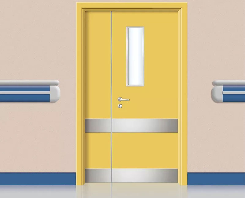雙包邊鋼質醫用門-明黃
