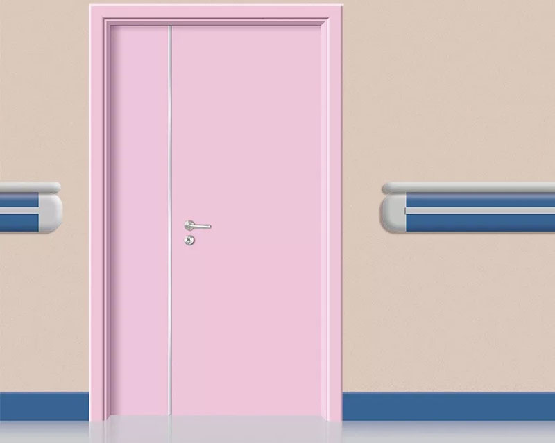 雙包邊鋼質醫用門-粉紅色